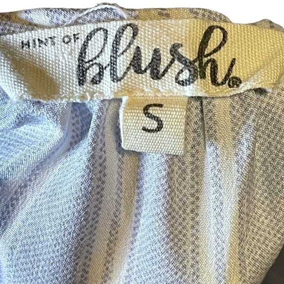 Hint of Blush Women’s Blue and White Striped Off Shoulder Dress - Size S - Picture 9 of 10